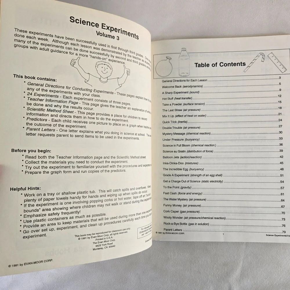 Evan-Moor Science Books Grades Pre-School/Pre-K to 3rd Grade Homeschool Teacher